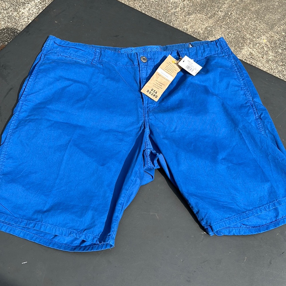 Original paperbacks, NWT men’s 100% cotton beach shorts blue size 38